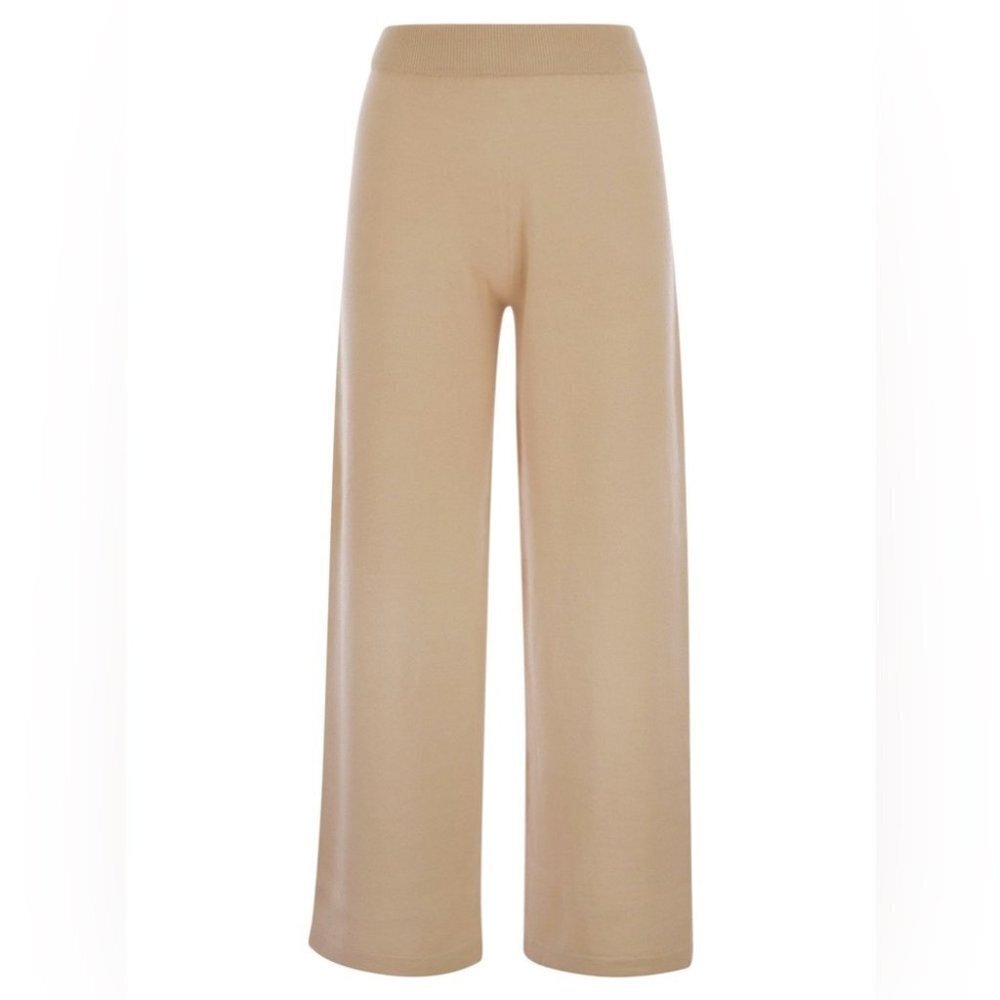 ** Dynamite Tan Wide Leg High Waist Full Length Sweater Pants Size S